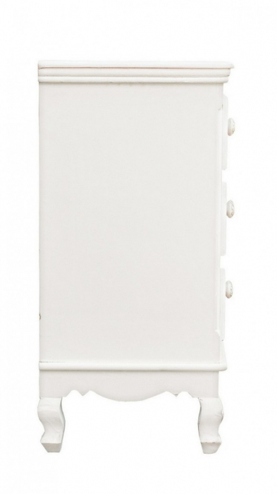 Noptiera CLORINE, lemn, alb, 41x33.5x68.5cm [4]