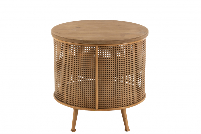 Noptiera Round, Metal, Maro, 60x60x59 cm [4]