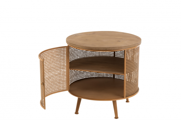 Noptiera Round, Metal, Maro, 60x60x59 cm [8]