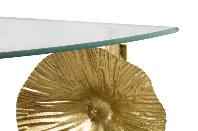 Noptiera Tisty, Fier/Sticla, Auriu, 40x60x30 cm [4]