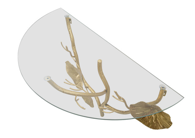 Noptiera Tisty, Fier/Sticla, Auriu, 40x60x30 cm [3]