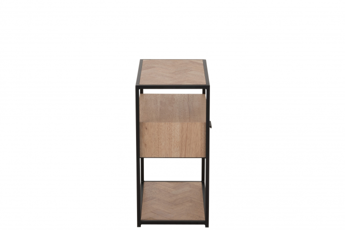 Noptiera Zigzag, Lemn, Negru, 50x30x61 cm [4]