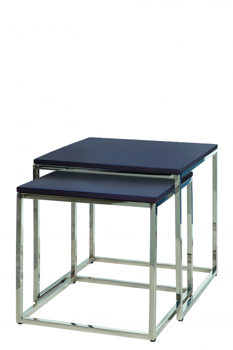 NOVO, Set 2 mese de colt, stejar, espresso, 45x45x46 cm [3]