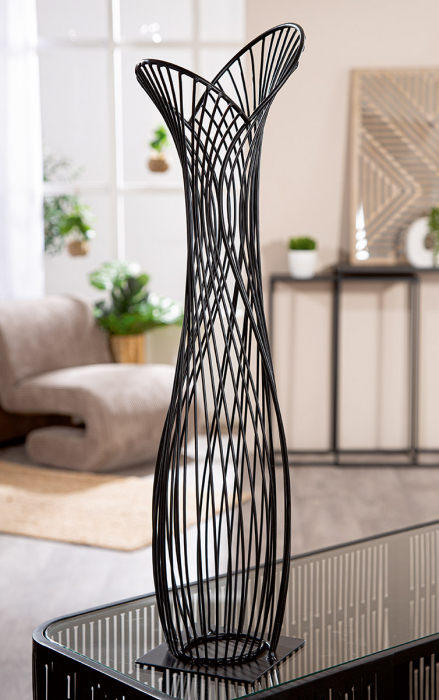 Obiect de decor, Conexiunea, Metal, negru, PU 1, L. 13 cm, L. 17 cm, H. 63 cm [4]