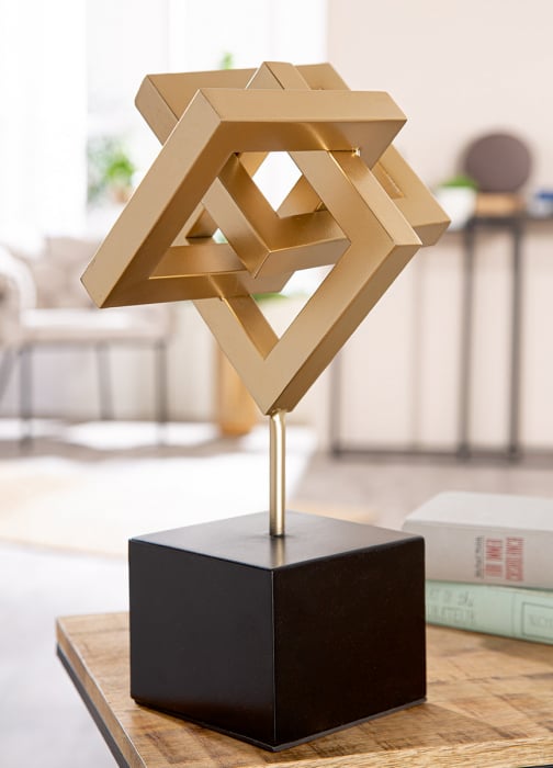 Obiect de decor, Connect, Metal, auriu, PU 1, L. 21 cm, L. 23 cm, H. 40 cm [4]