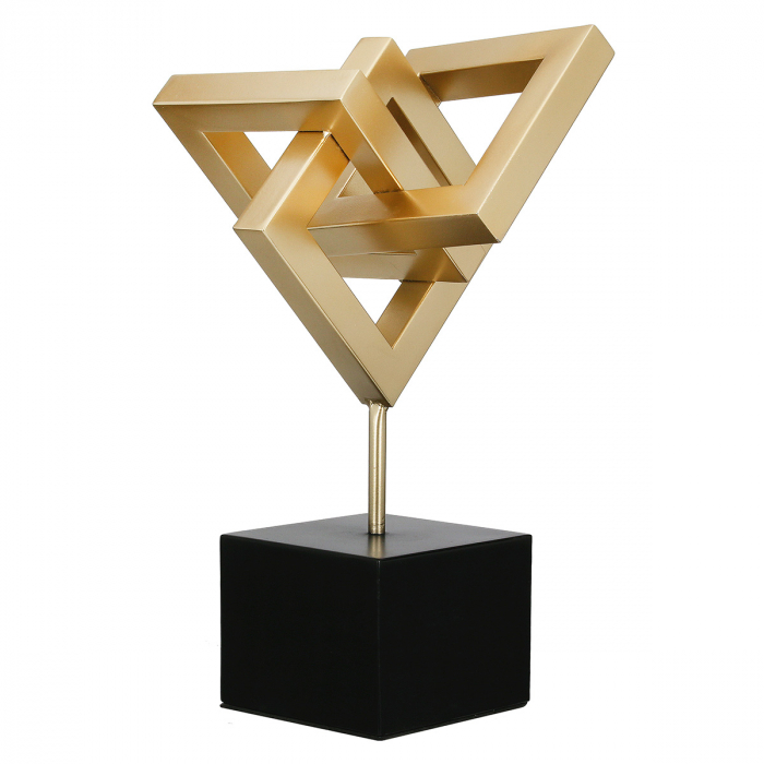 Obiect de decor, Connect, Metal, auriu, PU 1, L. 21 cm, L. 23 cm, H. 40 cm [2]