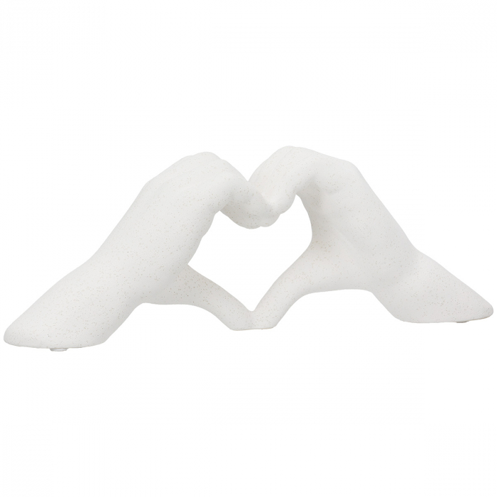Obiect de decor, Inimă, pătat, Ceramica, crem, PU 4, L. 7 cm, L. 31 cm, H. 11 cm [2]