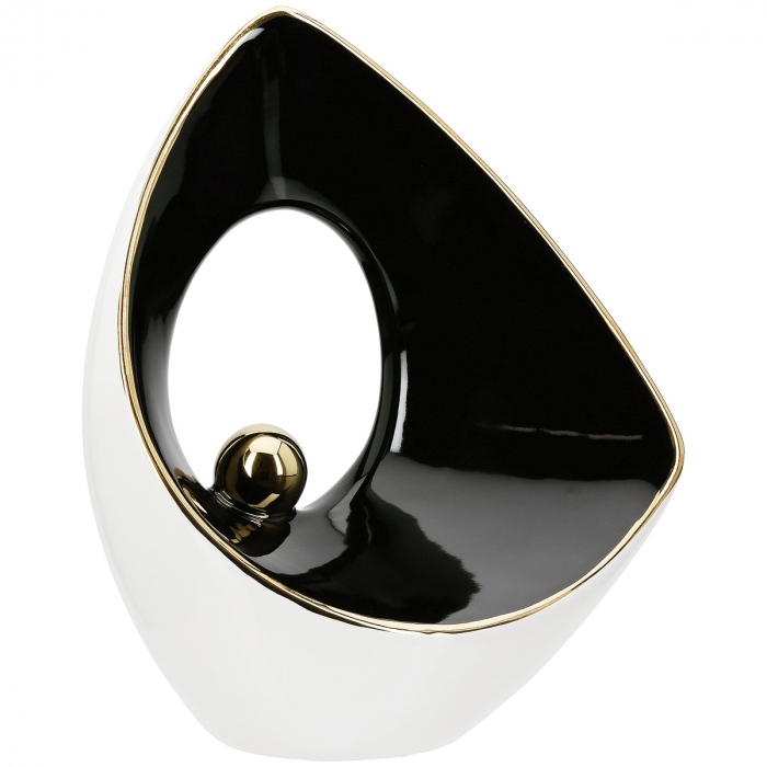 Obiect de decor, Inside, Ceramica, alb, PU 2, L. 10 cm, L. 18,5 cm, H. 22 cm [2]