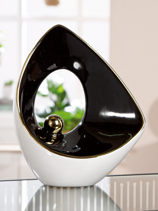Obiect de decor, Inside, Ceramica, alb, PU 2, L. 10 cm, L. 18,5 cm, H. 22 cm [3]