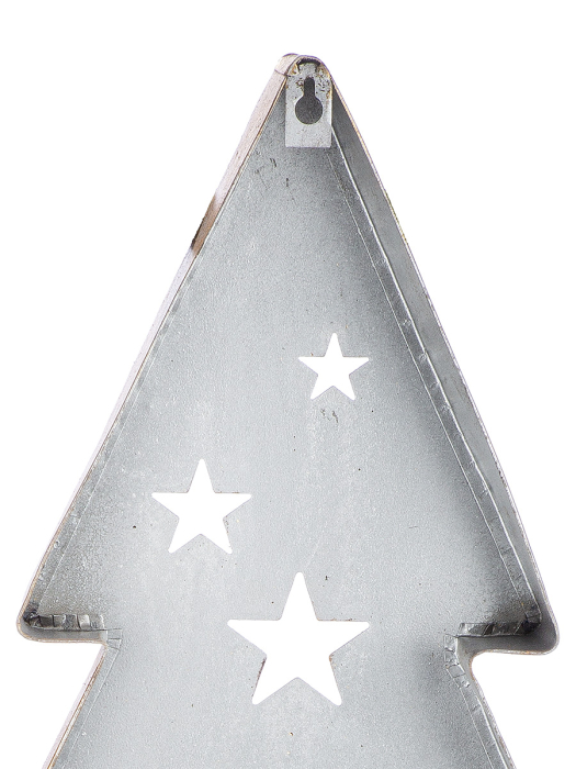 Obiect de perete, Brad de Craciun, „istelat”, Model cu stea, Metal, auriu, PU 2, L. 5 cm, L. 38 cm, H 67 cm [2]