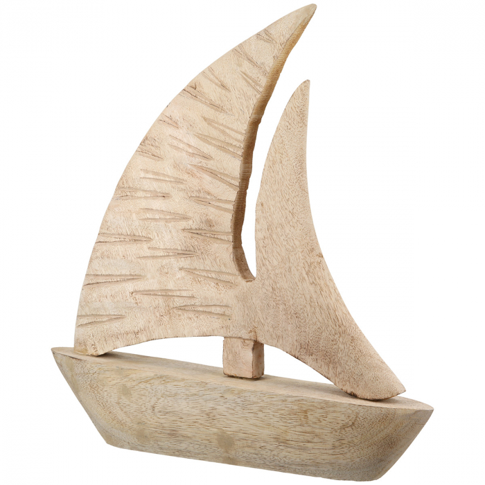 Obiect decorativ, Barcă, lemn de mango, culori naturale, PU 1, L. 6 cm, l. 40 cm, H 41 cm [1]