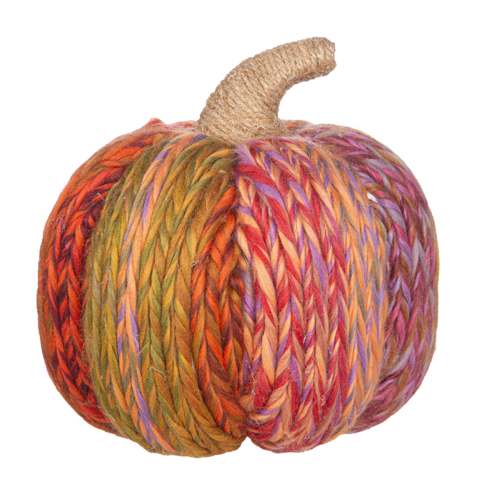 Obiect decorativ, Dovleac, "Zapallo", Iuta, multicolor, PU 4, H 18 cm, A. 17 cm [1]