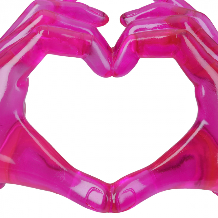 Obiect decorativ, Inimă, Rășină sintetică, roz, PU 2, L. 8 cm, L. 21 cm, H 12 cm [5]