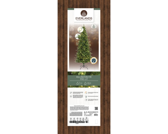 Obiect decorativ (LED), Brad de Craciun, Rasina, verde, PU 1, H 210 cm, A. 103 cm [6]