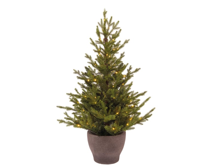 Obiect decorativ (LED), Brad de Craciun, Rasina, verde, PU 1, H 90 cm, A. 50 cm [2]