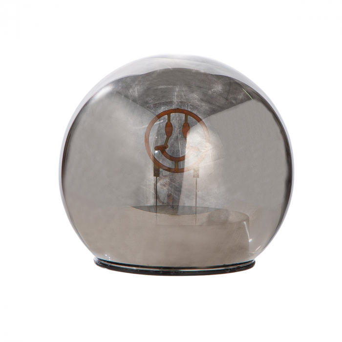 Obiect decorativ (LED), rotund, sticlă, argintie, PU 4, H 11 cm, D 11 cm [1]