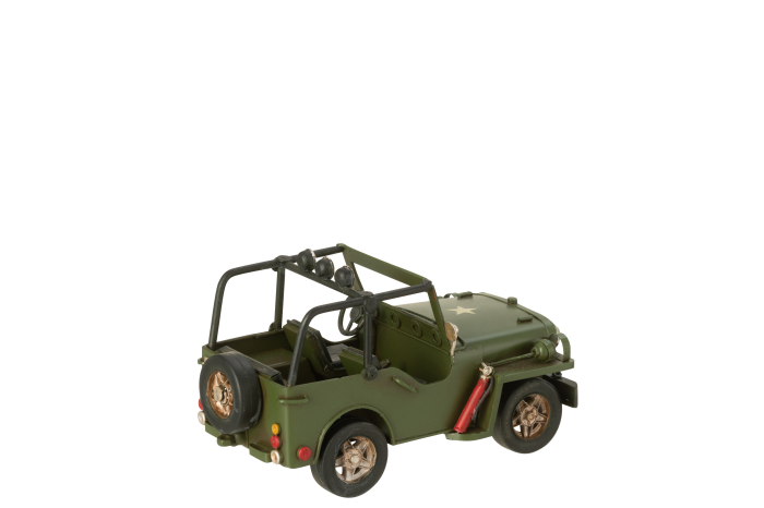 Obiect decorativ, Masina 4x4 metal antic verde kaki [2]
