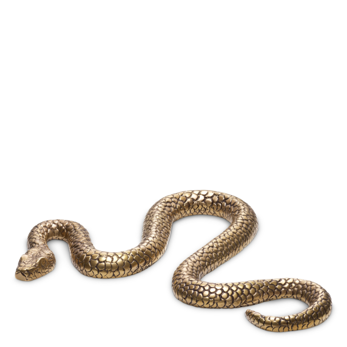 Obiect Serpent cu finisaj vintage din alama |L. 38 | W. 29.5 | H. 3 cm  [1]