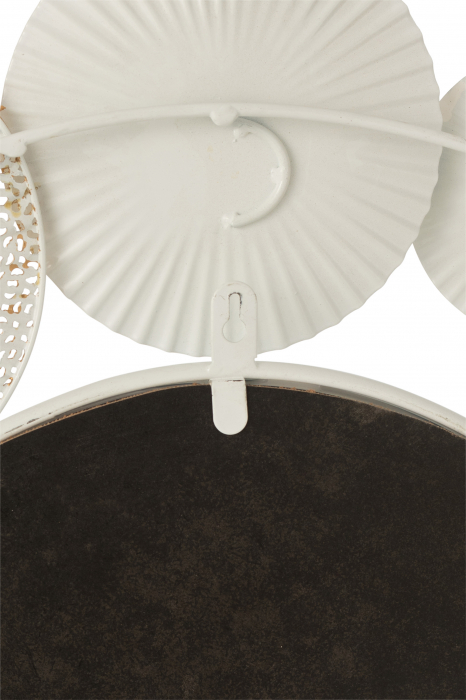 Oglinda Circles, Metal, Alb/Auriu, 67.5x4x67.5 cm [3]