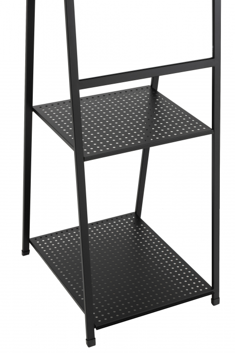 Oglinda cu rafturi Standing Holes, Metal, Negru, 40x46x159 cm [6]