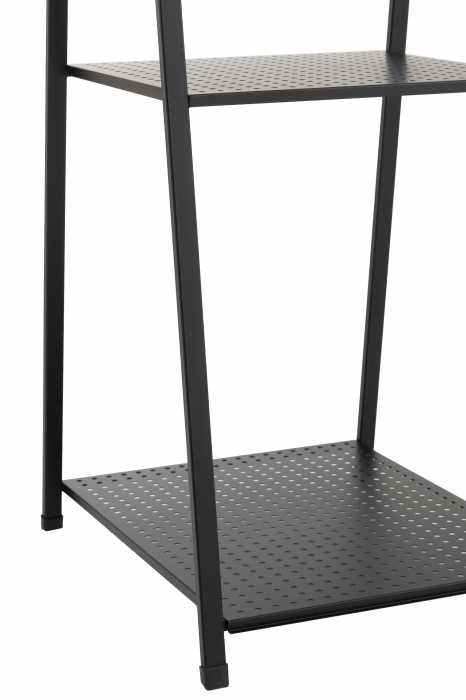 Oglinda cu rafturi Standing Holes, Metal, Negru, 40x46x159 cm [5]