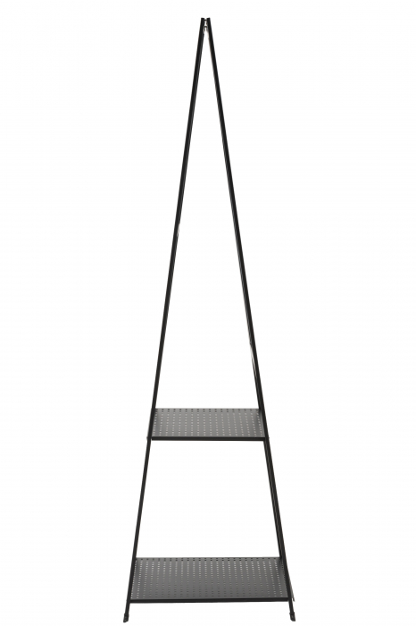 Oglinda cu rafturi Standing Holes, Metal, Negru, 40x46x159 cm [3]
