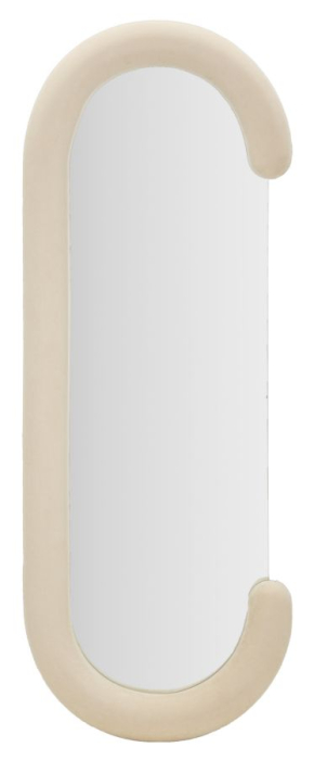 Oglinda de perete Chantal crem catifea 60x7x160 cm (dimensiunea oglinzii 45x140 cm) [1]