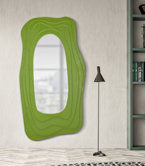 Oglinda de perete, DAFNE, verde  90x4x165 cm [6]