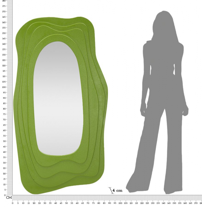 Oglinda de perete, DAFNE, verde  90x4x165 cm [7]