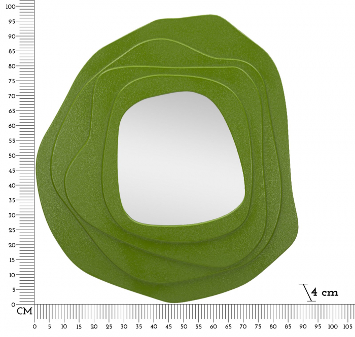Oglinda de perete, DALIA, verde 90x4x97 cm [7]