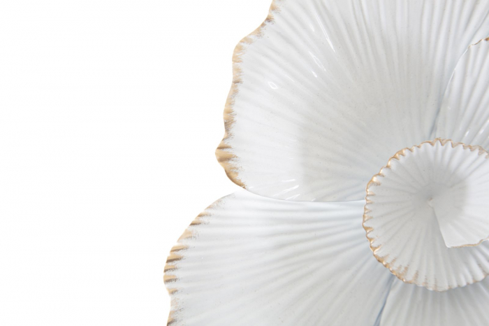 Oglinda de perete Flower,fier/oglinda/MDF, alb/auriu, 82X2.6X85.5 cm [5]