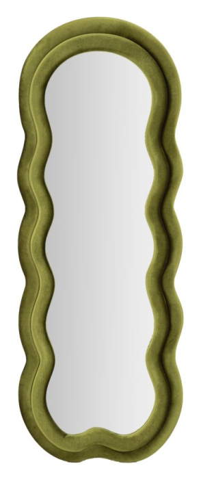Oglinda de perete Miki verde catifea 60x4x160 cm (dimensiunea oglinzii 39x135 cm) [1]