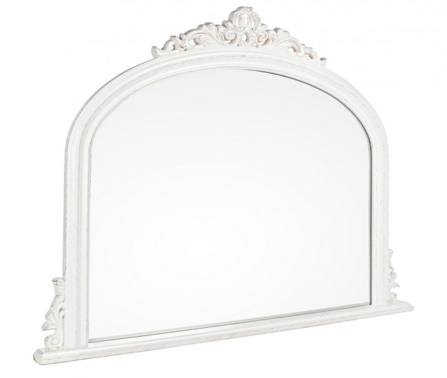 Oglinda de perete Miro, Lemn Sticla, Alb, 120x4.5x90 cm