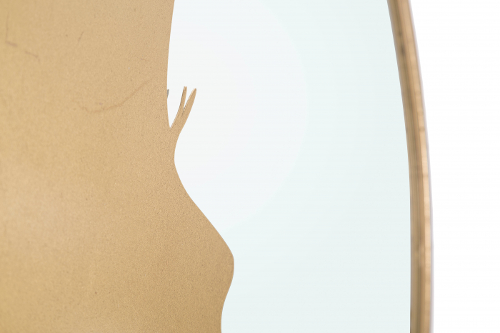 Oglinda de perete Moon, Fier/MDF/Oglinda, Auriu, 72,5x72,5x3 cm [3]