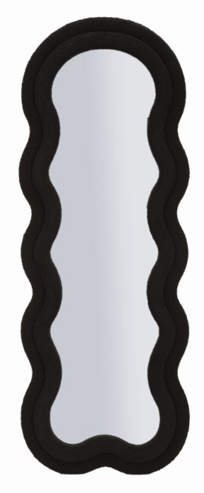 Oglinda de perete neagra, Teddy 60x4x160 cm (dimensiunea oglinzii 39x137 cm) [1]