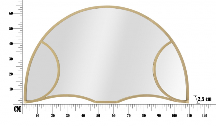 Oglinda de perete Sunshine, fier/aglinda/MDF,  110X2.5X66 cm [3]