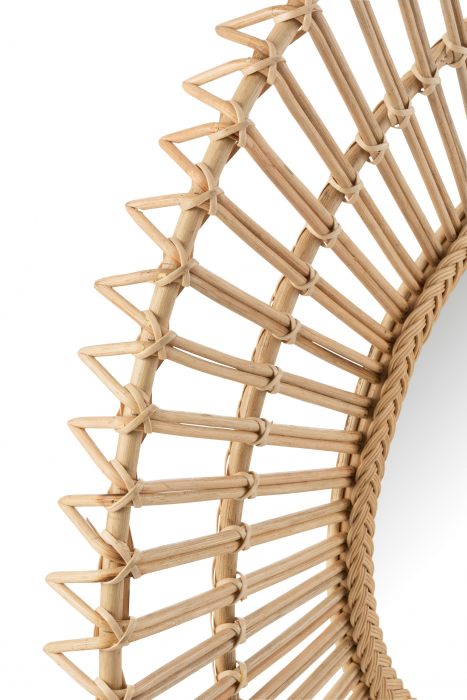 Oglinda Ellen, Bambus, Natural, 110x110x1 cm [2]
