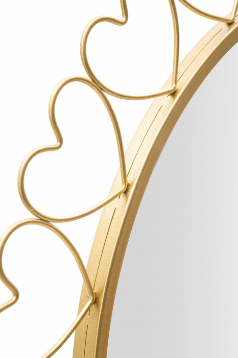 Oglinda Hearts, Fier/MDF/Oglinda, Auriu, 80x80x2.5 cm [2]