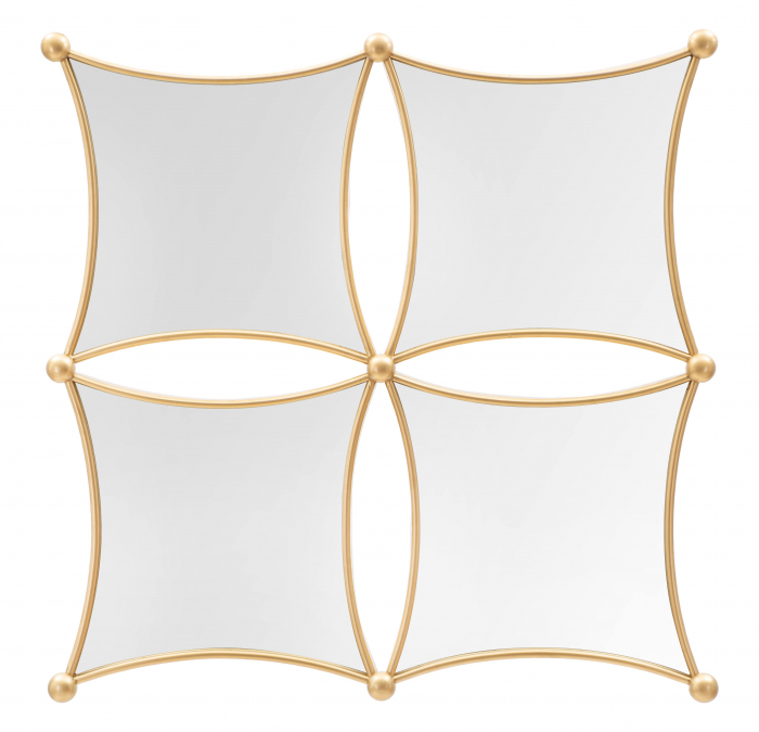 Oglinda Jalo, Fier/MDF/Oglinda, Auriu, 68x68x3.5 cm [5]