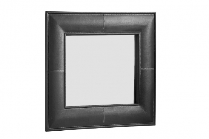 Oglinda MARETTI, piele, 61 x 61 cm
