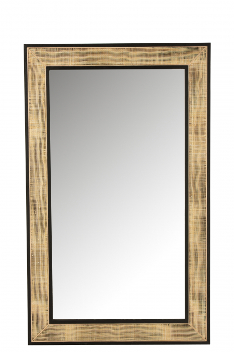 Oglinda Molly, Sticla, Negru, 110x3x180.5 cm