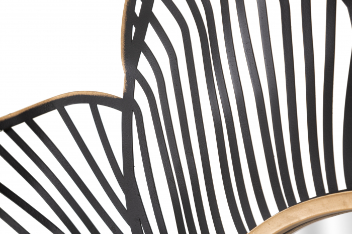 Oglinda Osaka, Fier/ MDF/Oglinda, Negru/ Auriu, 86.5x79x6 cm [2]