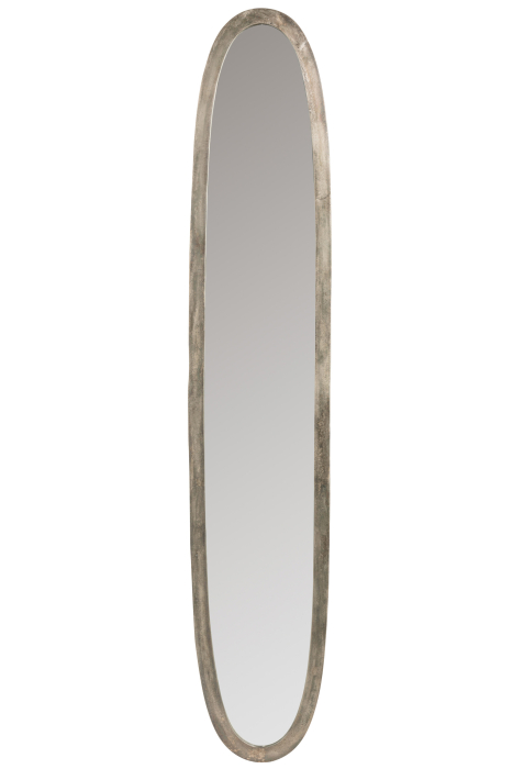 Oglinda Oval, Aluminiu/Sticla, Gri, 179.5x33.5x2.5 cm [1]