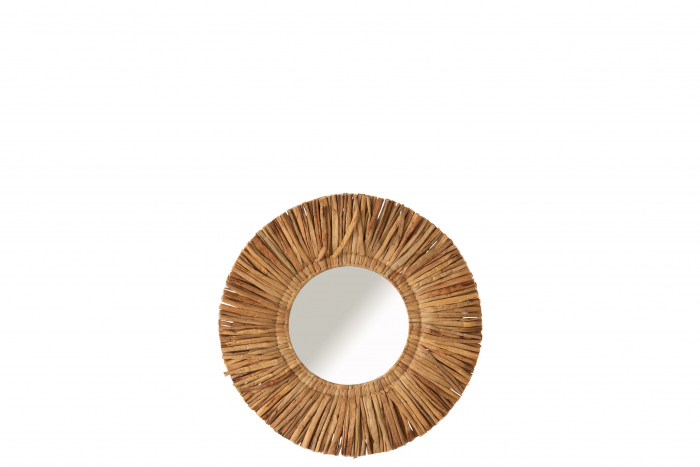 Oglinda, Rachita Bambus, Natural, 64x4x64 cm