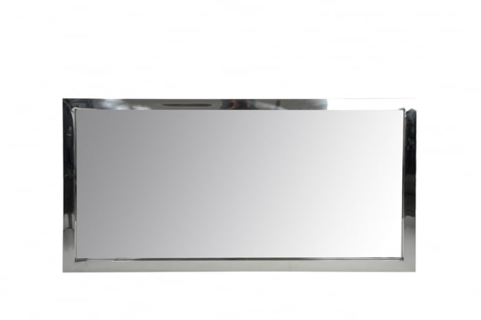 Oglinda Rectangle, Sticla, Argintiu, 130x70x2 cm
