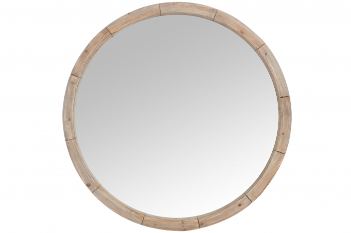 Oglinda Round, Lemn, Natural, 122x10x122 cm