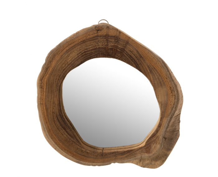 Oglinda Round, Lemn, Natural, 29x26x3.5 cm