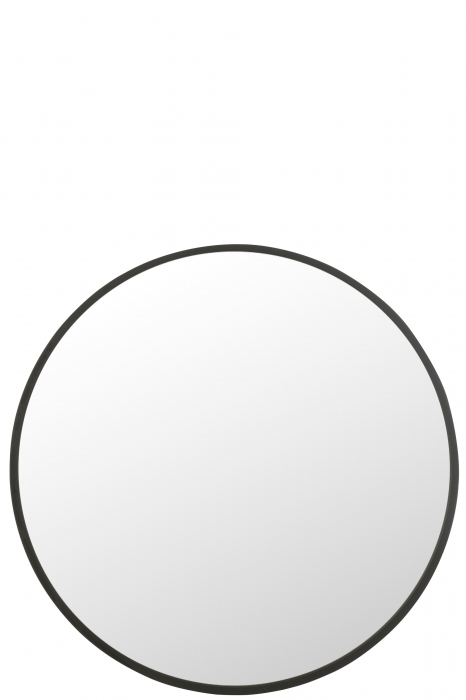 Oglinda Round Matt, Metal, Negru, 110x110x2.5 cm