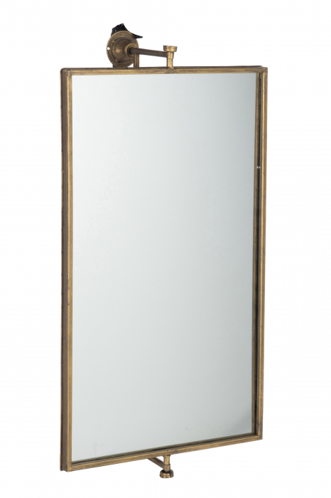 Oglinda, Sticla, Auriu, 35x50x70 cm