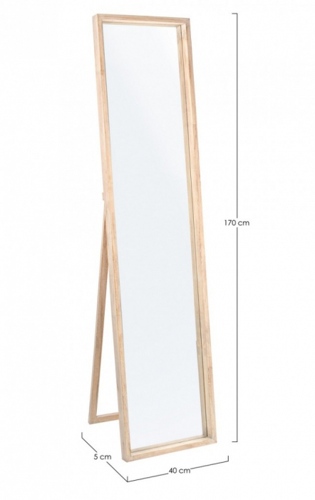 Oglinda TIZIANO, lemn, maro, 40x5x170cm [2]